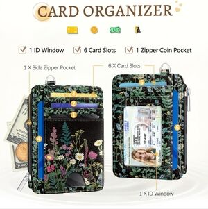 Floral Card Organizer Wallet